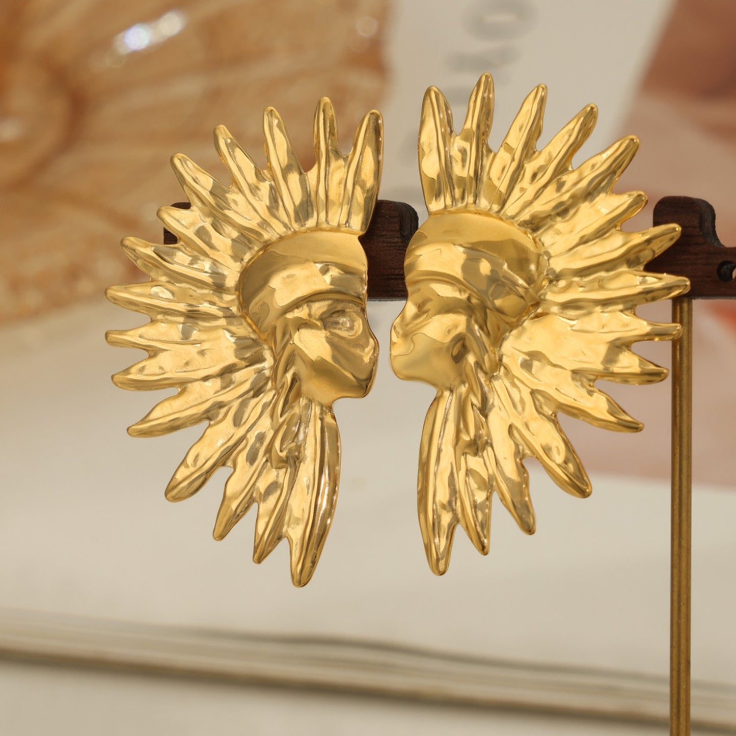 Vergoldete Ohrringe aus Titanstahl