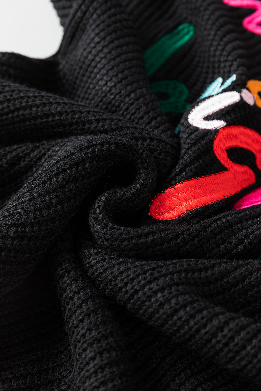 MERRY &amp; BRIGHT Gerippter Rundhalspullover