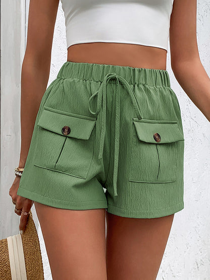 Shorts mit elastischer Taille und Taschen