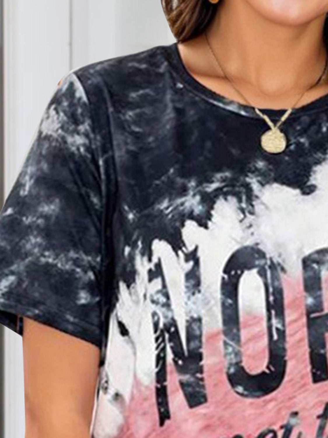 NOPE NOT TODAY T-Shirt mit Rundhalsausschnitt und kurzen Ärmeln