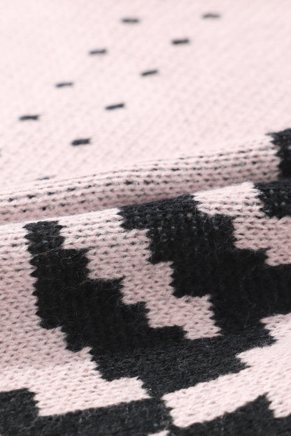 Chaqueta geométrica de manga larga con cordón y botones de talla grande