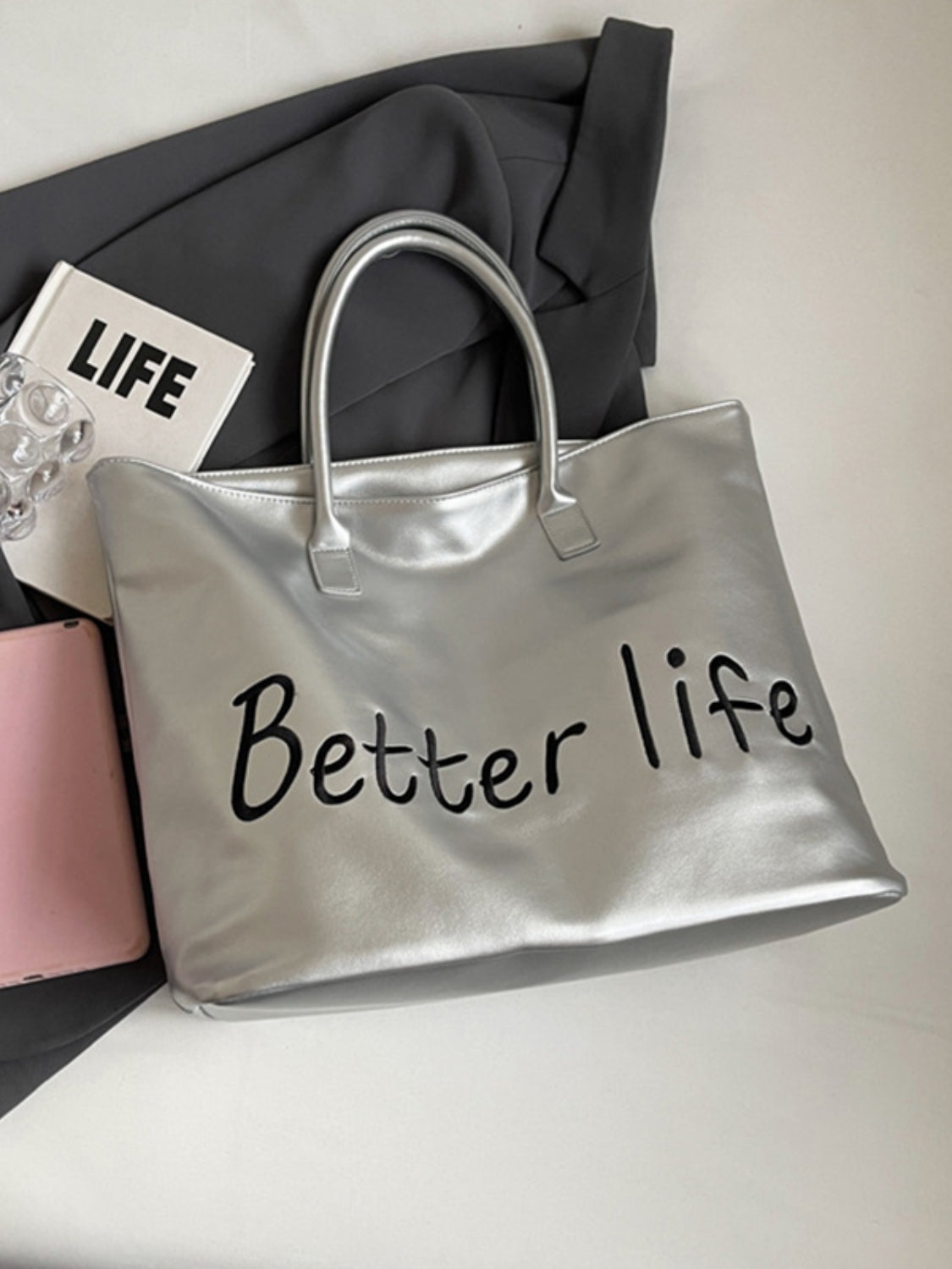 BETTER LIFE Einkaufstasche aus PU-Leder