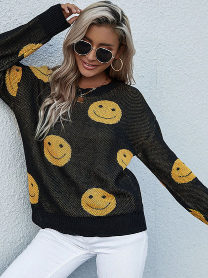 Perfee – Pullover mit Smiley-Gesicht