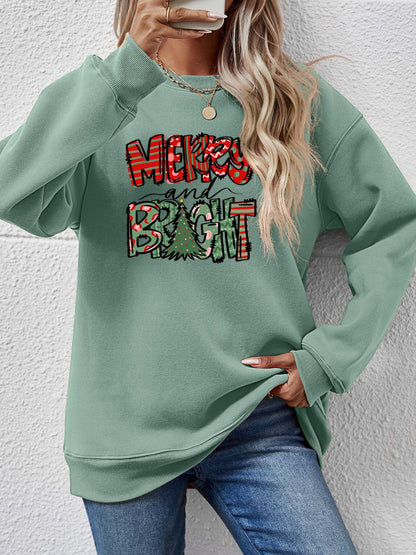 MERRY AND BRIGHT Langarm-Sweatshirt