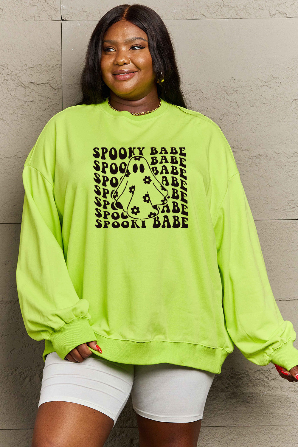 Simply Love – Sweatshirt mit Grafik „Spooky Babe“ in voller Größe