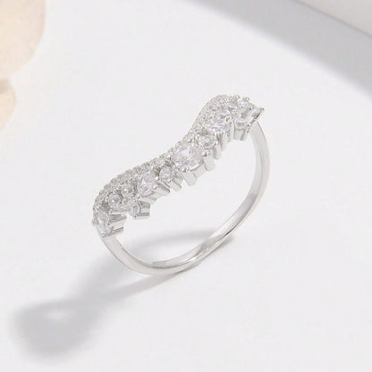 925 Sterling Silber Intarsien Zirkon Ring