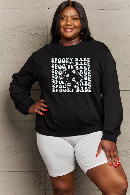 Simply Love – Sweatshirt mit Grafik „Spooky Babe“ in voller Größe