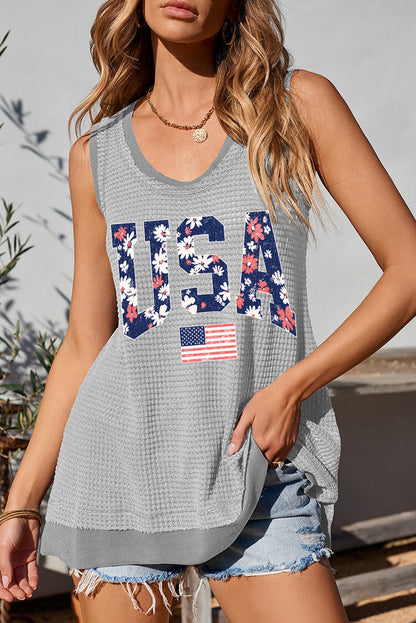 USA Tanktop mit Rundhalsausschnitt