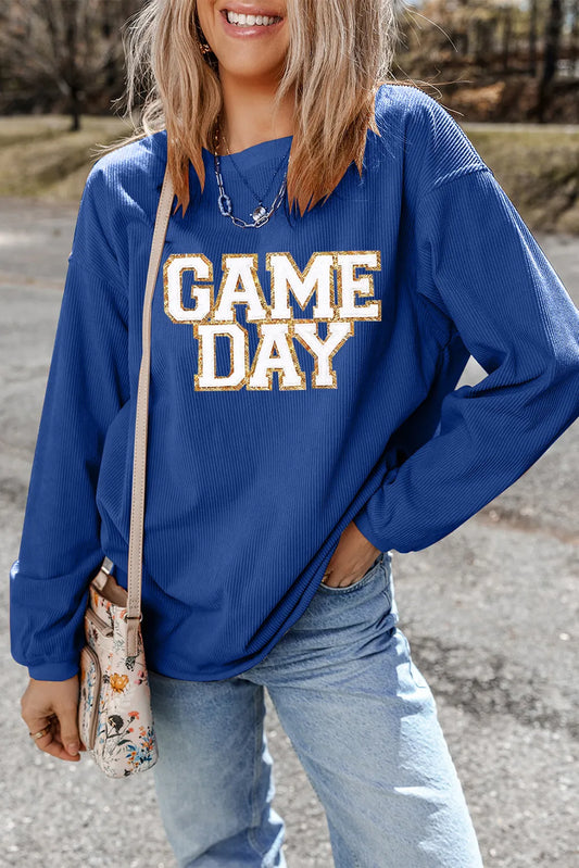 GAME DAY Rundhals-Langarm-Sweatshirt