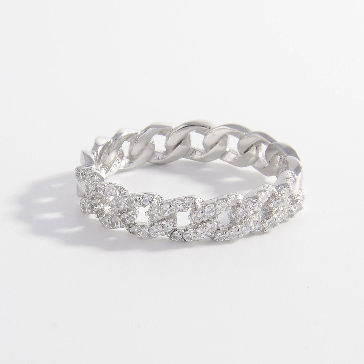 925 Sterling Silber Intarsien Zirkon Ring