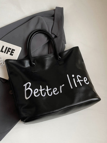 BETTER LIFE Einkaufstasche aus PU-Leder