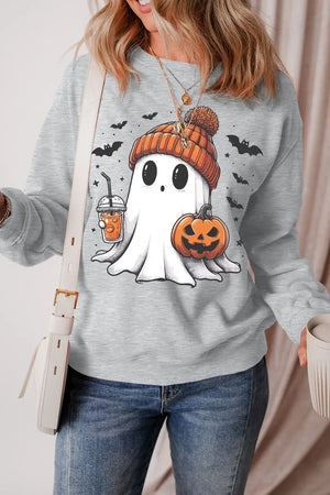 Ghost Langarm-Sweatshirt mit Rundhalsausschnitt