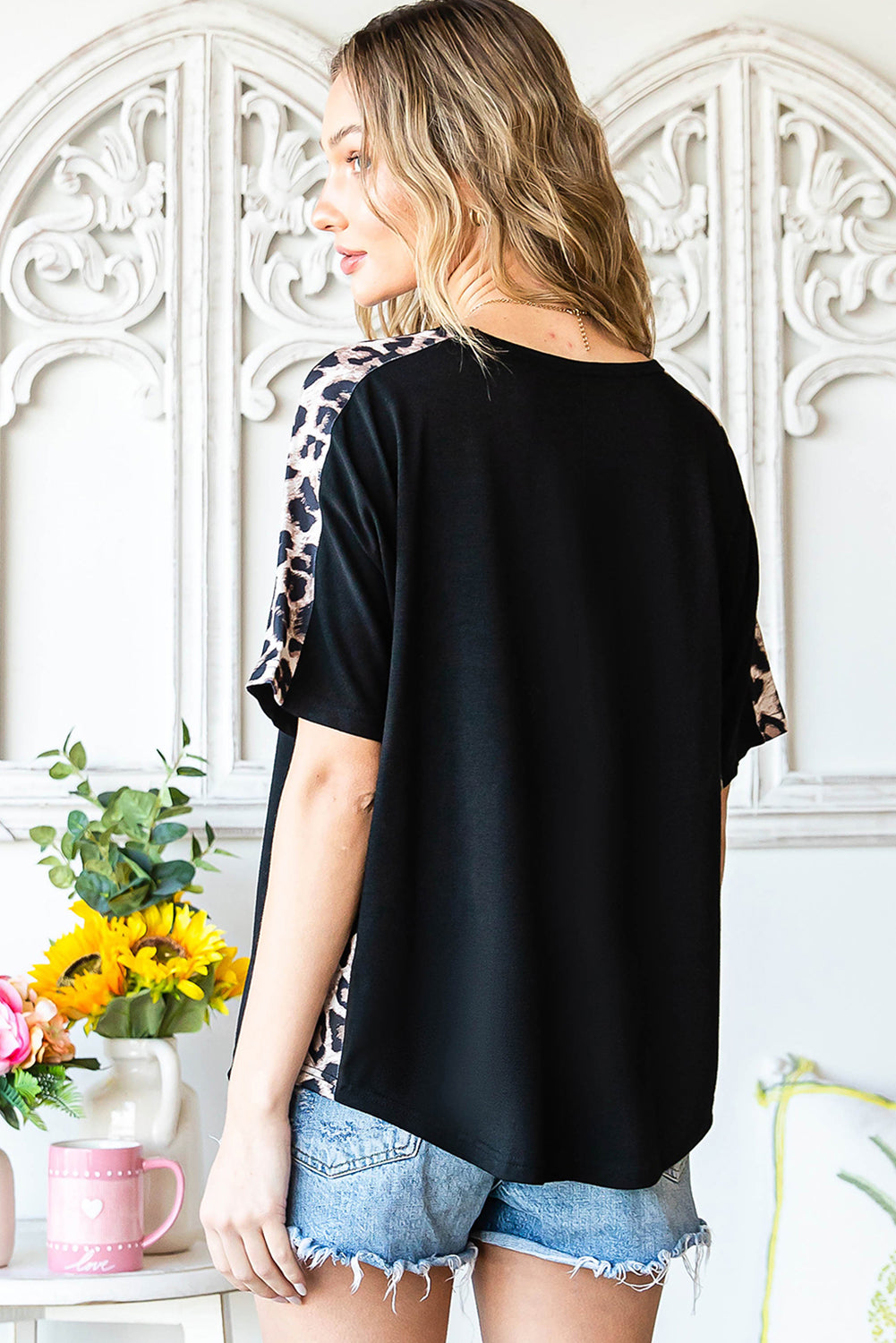 LET'S GO GIRLS T-Shirt mit Rundhalsausschnitt und kurzen Ärmeln