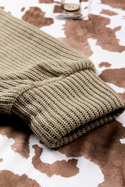 Printed Dropped Shoulder Long Sleeve Blouse