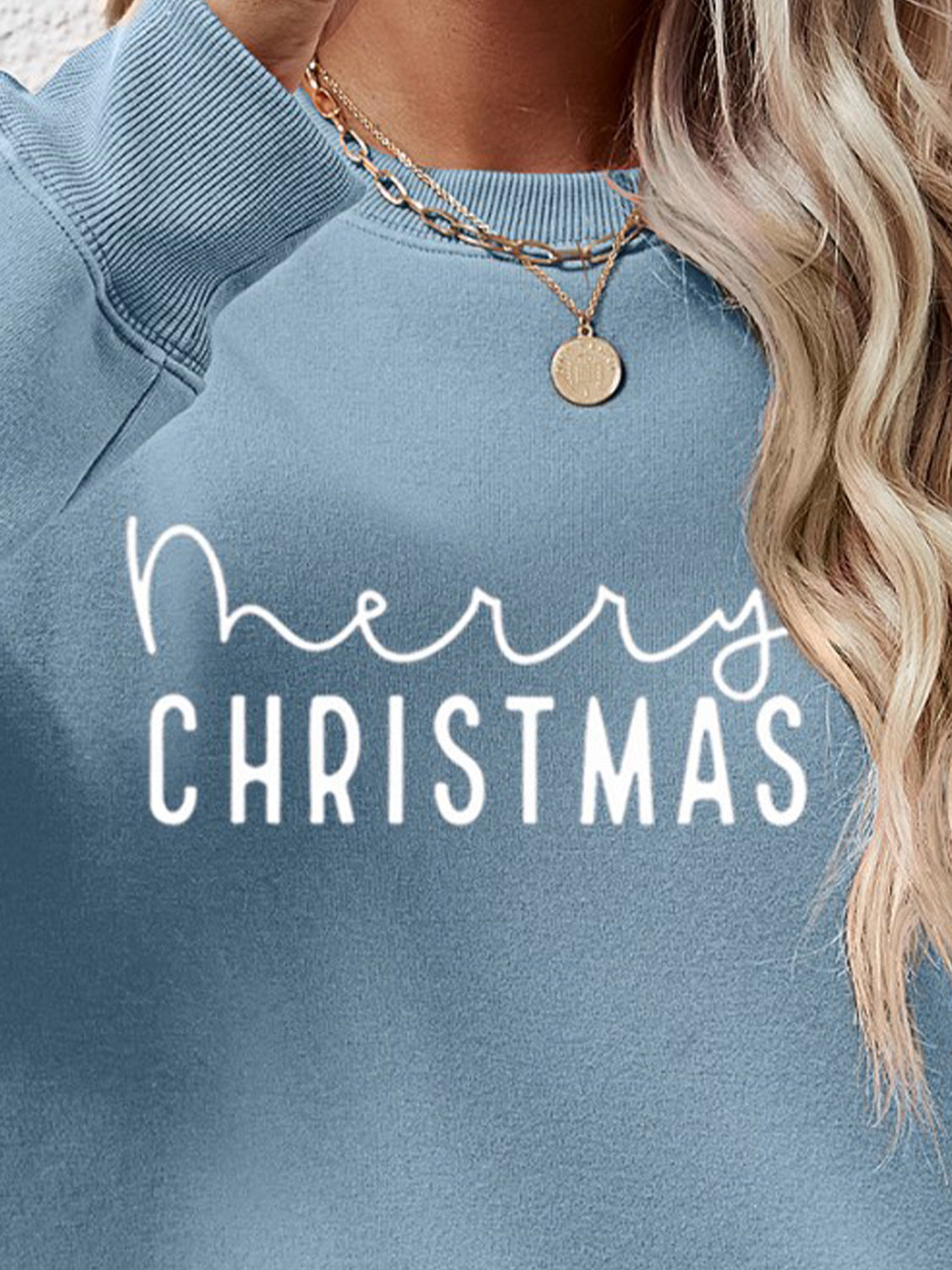 MERRY CHRISTMAS Sweatshirt mit überschnittenen Schultern