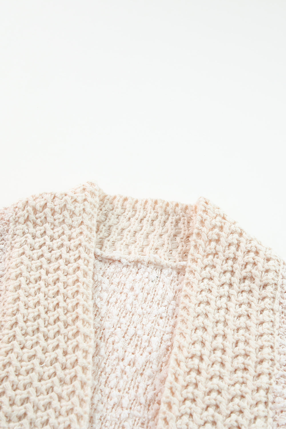 Einfarbige Strickjacke mit offener Vorderseite