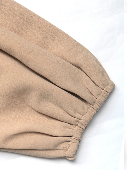 Perfee – Langärmlige Bluse mit Rüschen und Bindeband am Hals