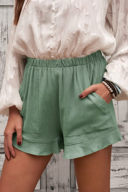 Shorts mit elastischer Taille und Taschen