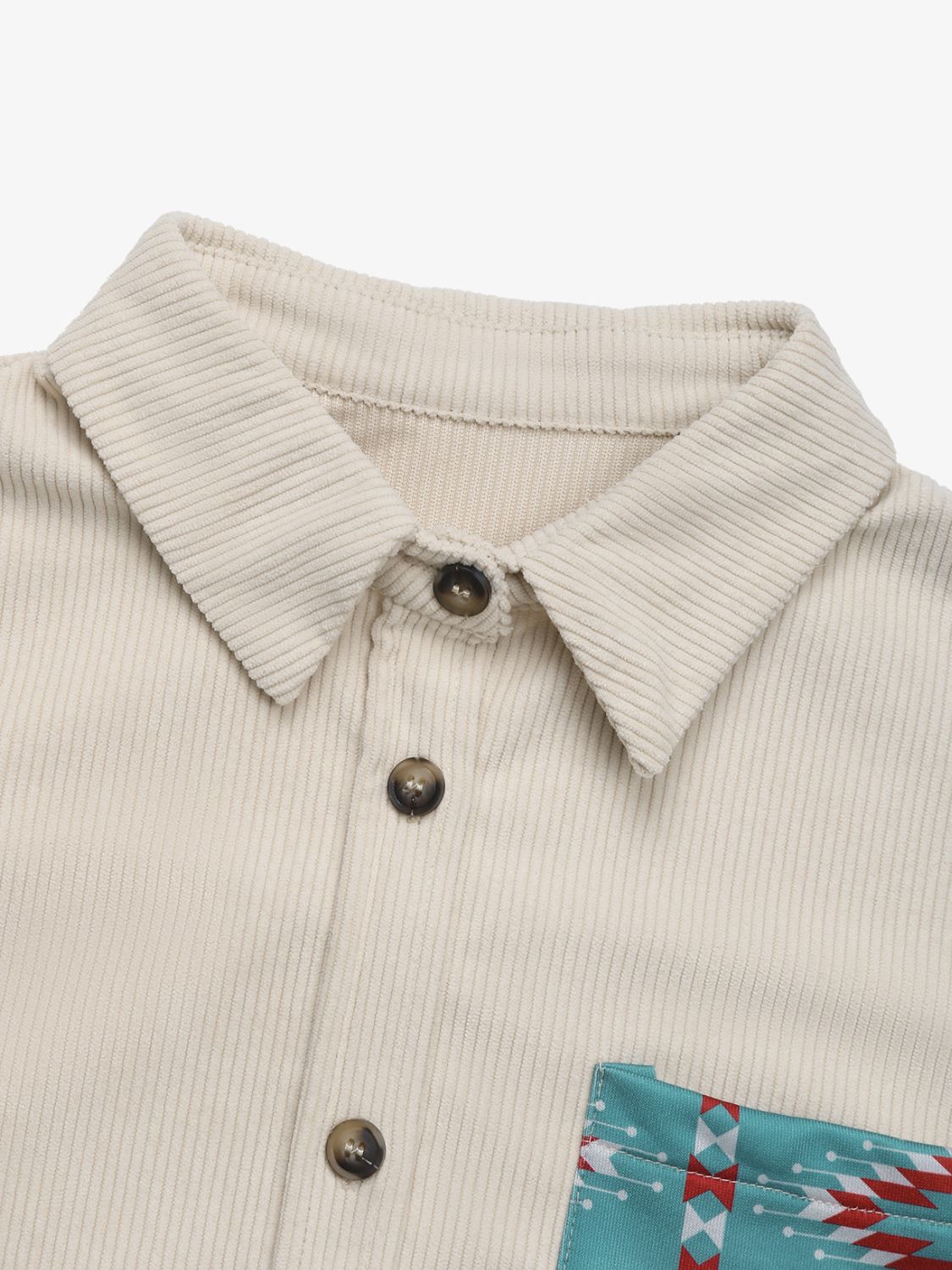 Perfee – Hemdjacke mit Taschen und geometrischem Kragen