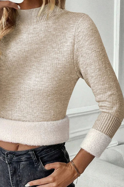 Pullover mit Rollkragen und langen Ärmeln