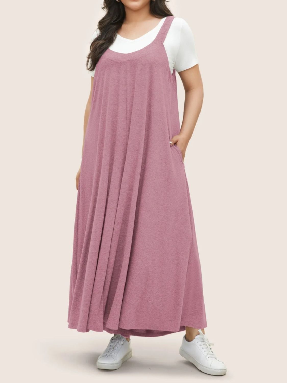 Overall mit weitem Bein und Taschen in voller Größe