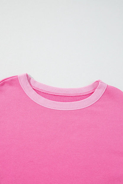 Set aus Top und Shorts mit Rundhalsausschnitt und hohem Bund