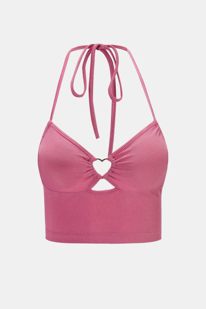 Kurzes Neckholder-Camisole mit Cut-Outs