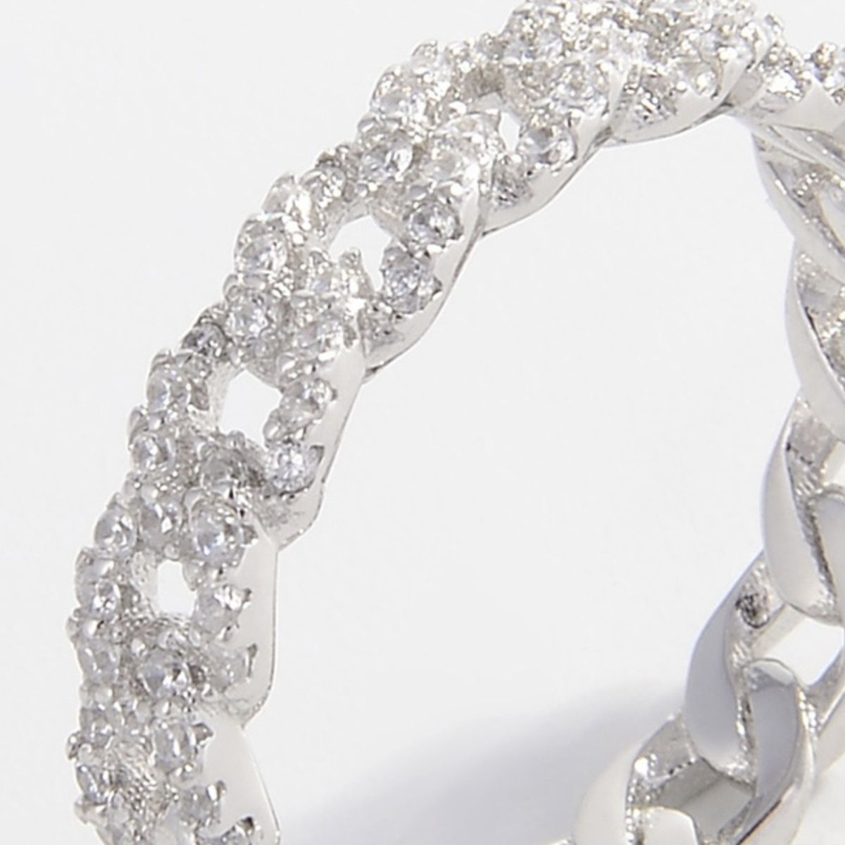 925 Sterling Silber Intarsien Zirkon Ring