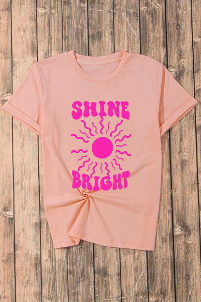 SHINE BRIGHT T-Shirt mit Rundhalsausschnitt und kurzen Ärmeln