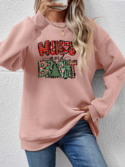 MERRY AND BRIGHT Langarm-Sweatshirt