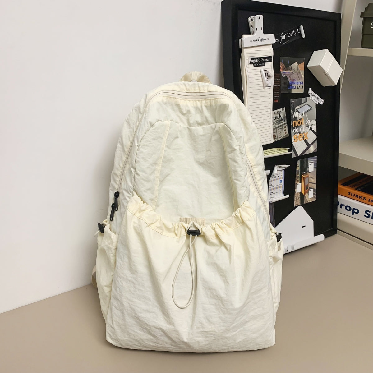 Rucksack aus Nylon mit Kordelzug