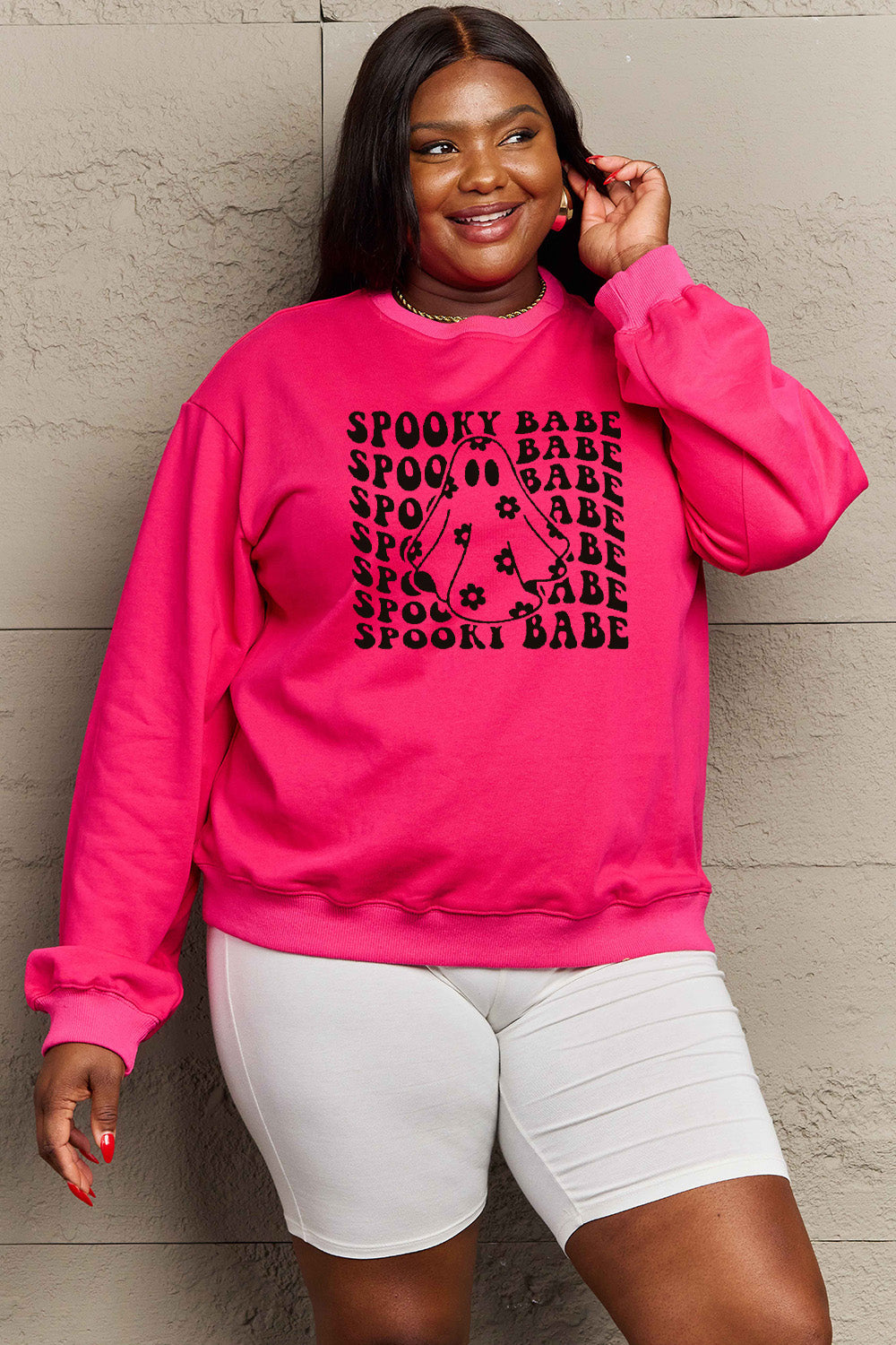 Simply Love – Sweatshirt mit Grafik „Spooky Babe“ in voller Größe