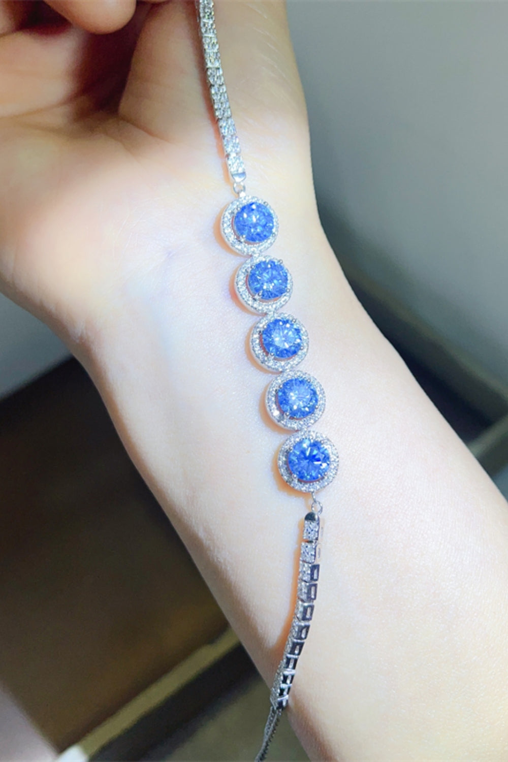 5 Karat Moissanit 925 Sterling Silber Armband