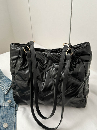 Schultertasche aus strukturiertem Polyester