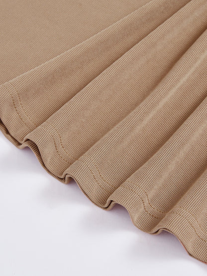 Set aus langärmligem Oberteil und Rock mit Rundhalsausschnitt