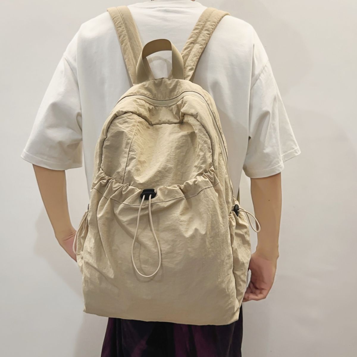 Rucksack aus Nylon mit Kordelzug