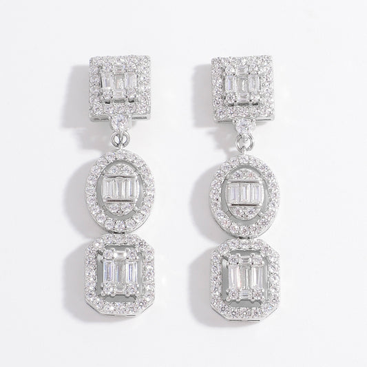 Ohrringe aus 925er Sterlingsilber mit eingelegtem Zirkonia