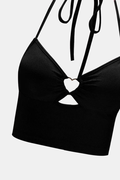 Kurzes Neckholder-Camisole mit Cut-Outs