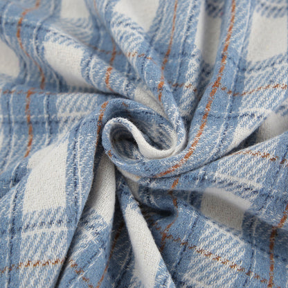 Karierte, langärmlige Jacke mit Knöpfen