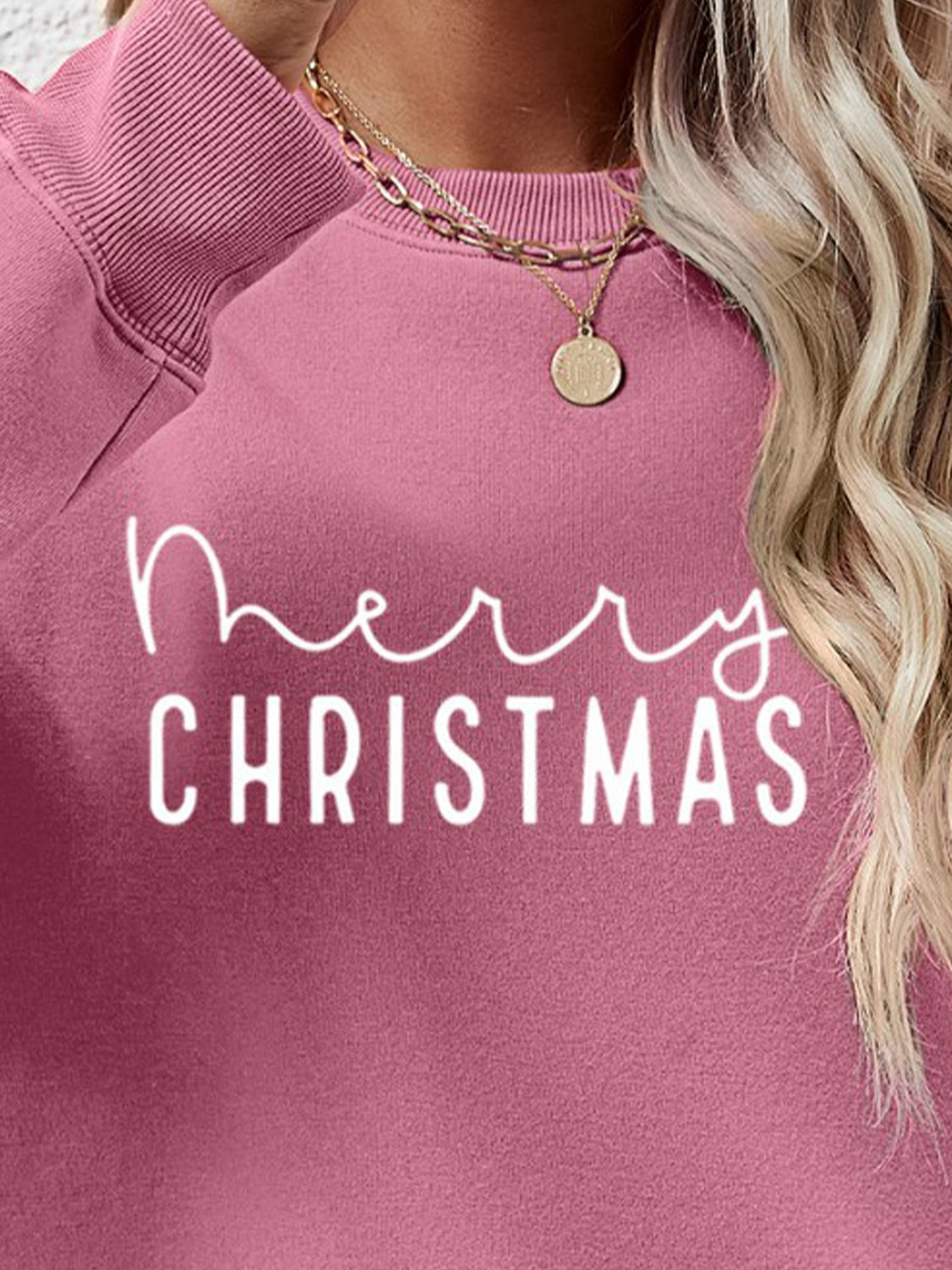 MERRY CHRISTMAS Sweatshirt mit überschnittenen Schultern