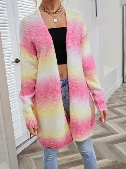 Angel Wings Strickjacke in voller Größe mit Farbverlauf und offener Vorderseite