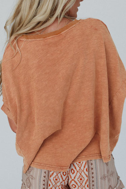 T-Shirt mit Rundhalsausschnitt und Herz-Patch