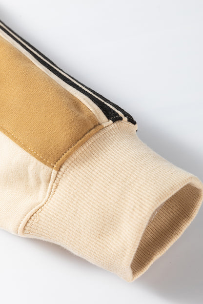 Sweatshirt mit kontrastierendem Rundhalsausschnitt und langen Ärmeln