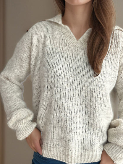 Pullover mit Kragen und langen Ärmeln