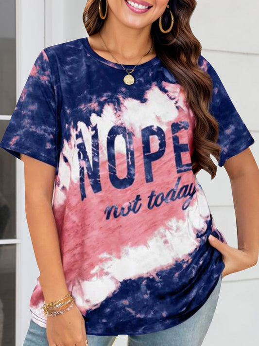 NOPE NOT TODAY T-Shirt mit Rundhalsausschnitt und kurzen Ärmeln