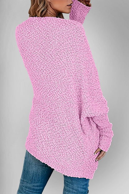 Double Take – Langärmlige Strickjacke mit Taschen und offener Vorderseite