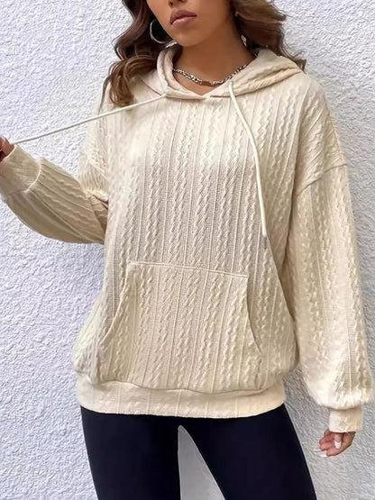 Kapuzenpullover mit Kordelzug und langen Ärmeln