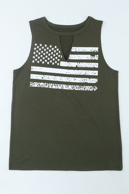 Tanktop mit Rundhalsausschnitt und US-Flaggen-Grafik