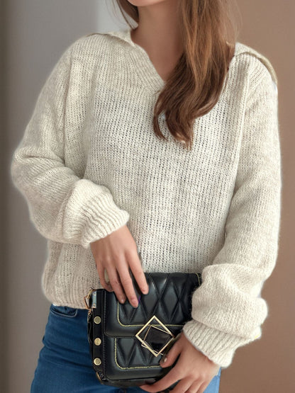 Pullover mit Kragen und langen Ärmeln