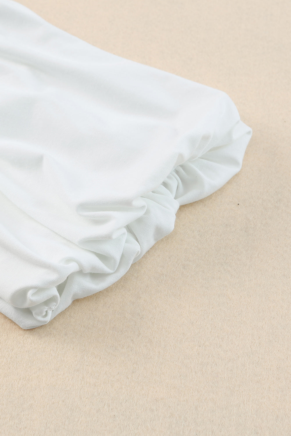 Bluse mit Puffärmeln und abgerundetem Saum